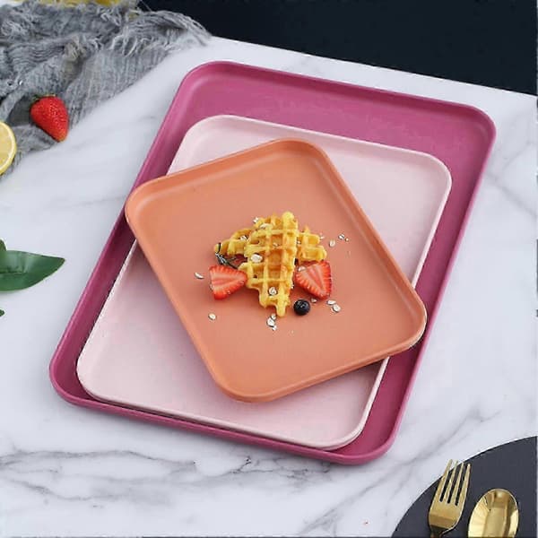 Serveringsbricka Multifunktionell Delikat Nordisk Stil Dekorativ Rektangulär Plastbricka för Hemmet