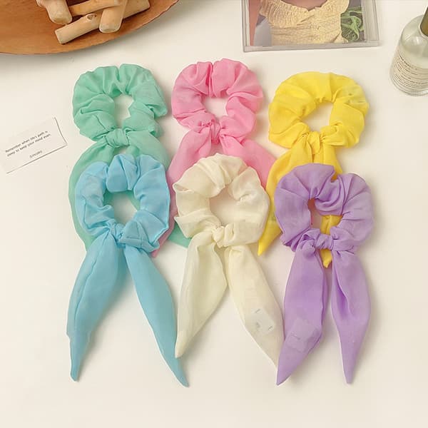 6 stk. lysende scrunchie, lysende elastisk hårbånd, scrunchies til piger, lysende