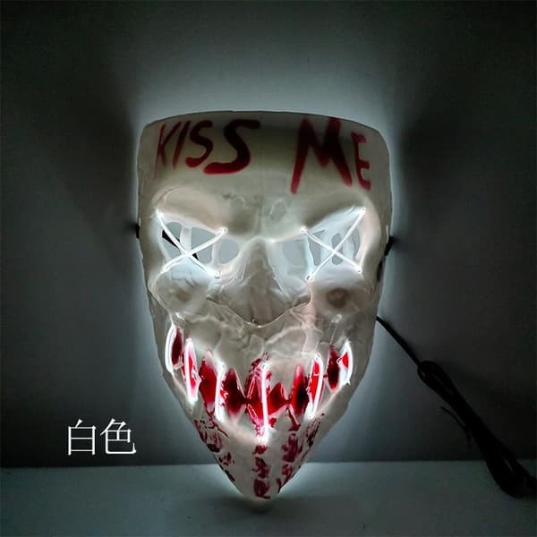 LED Maske 5-pakning inkl. batterier - Halloween 609