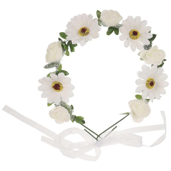 Blomsterkrans Hårkrans for dekorasjon Brudehodeplagg Hvit Girlander