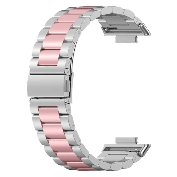 Til Huawei Watch Fit 2 urrem i rustfrit stål Silver Pink