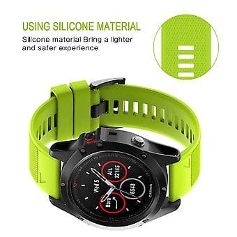 20mm silikoniranneke Garmin Fenix 7s:lle (harmaa)