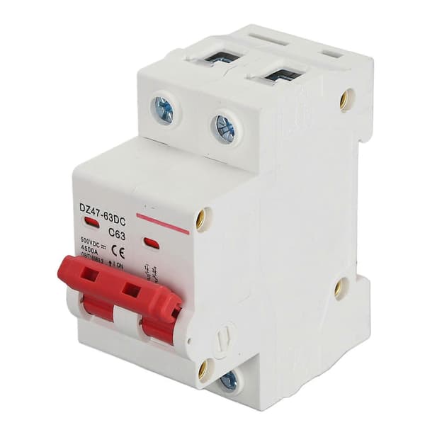 2 stk DC miniatyrbryter 2P 63A 500V 4500A bruddkapasitet Solar miniatyrbryter for PV-system