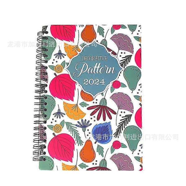Månedlig Planner 2024 Planner Spiral Notesbog Notesbog Planner Notesblok Bærbar Planner