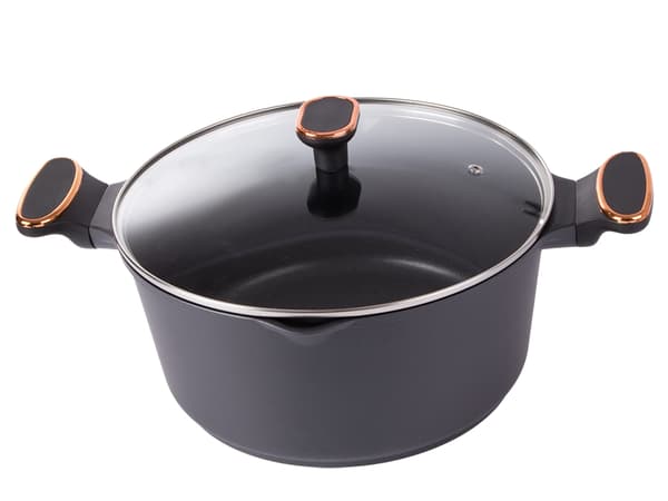 7L Kastrull med lock - Non-stick beläggning - Induktionshäll 2900