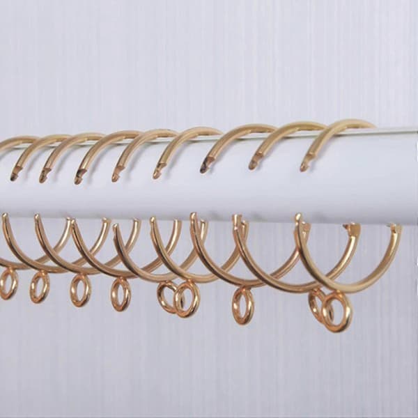 30 stk rustfrie metallåpne gardinringer 1,5 tommer draperingskroker for gardinstifter