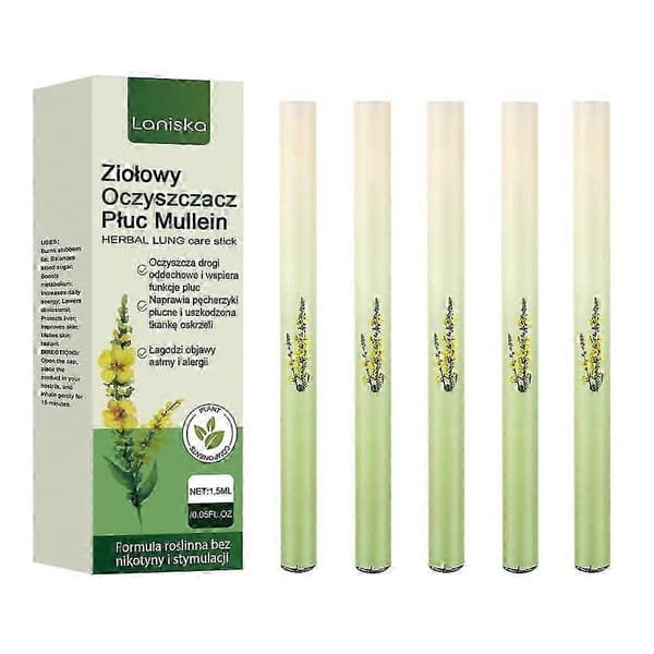 5-delt urtebasert lunge-rense diffuserpennsett, hver 1,5 ml volum