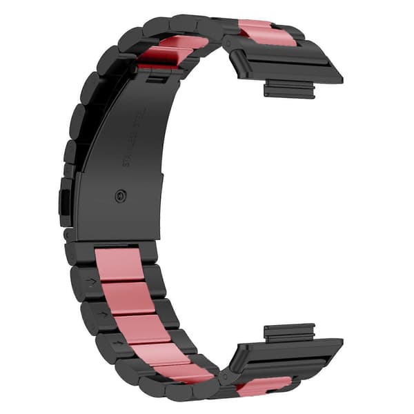 Til Huawei Watch Fit 2 urrem i rustfrit stål Black Pink