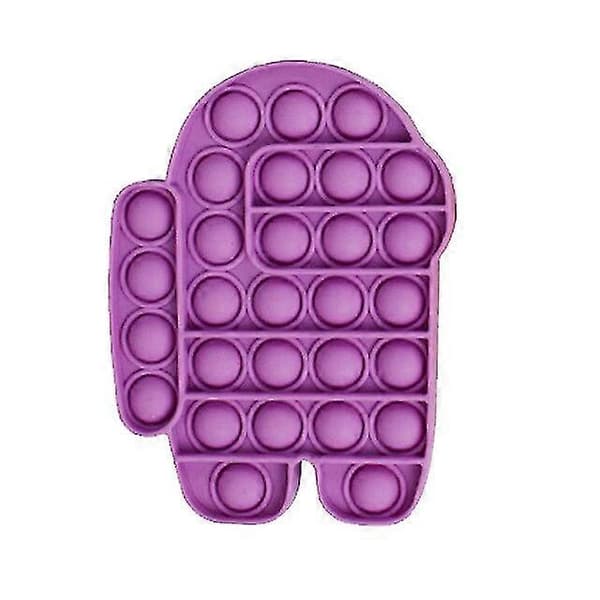 Among Us Figur Bubble Push Pop Antistress Legetøj Purple