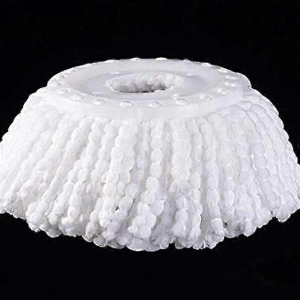 3 erstatningsmoppe mikrohoved genopfyldning til 360° Spin Magic Mop-mikrofiber erstatningsmoppehoved-rund vit