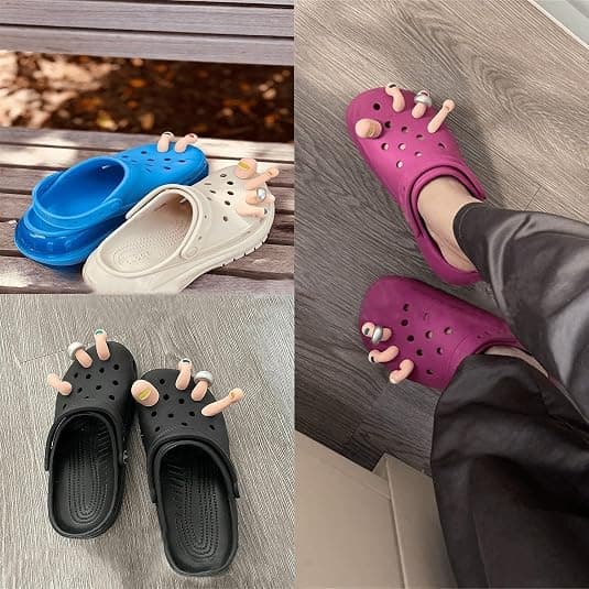 7 Funny Toe Charms, Cute Clog Decorative Charms That Can E