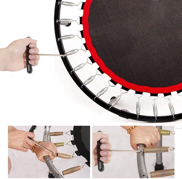 Trampoline Spring Pull Tool Metal T-Hook Tent Trampoline Accessories Universal Hand Tool Trampoline Spring Pull Tool Black 2 Pieces