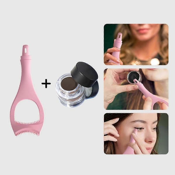 Øjenvippe makeupværktøj silikone øjenvippeskjold øvre nedre øjenvippe mascara hurtig Pink