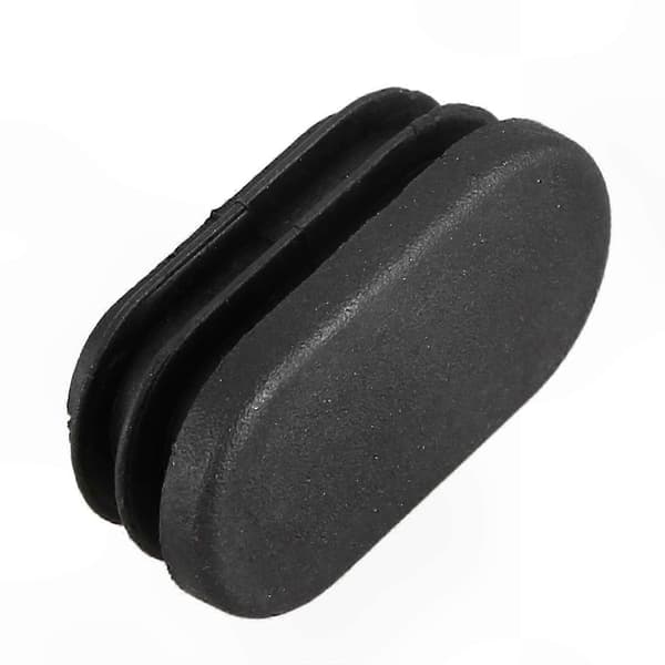 40 mm x 20 mm oval bordstol benrør endehætte, 20-pak rørindsats til møbelben Black