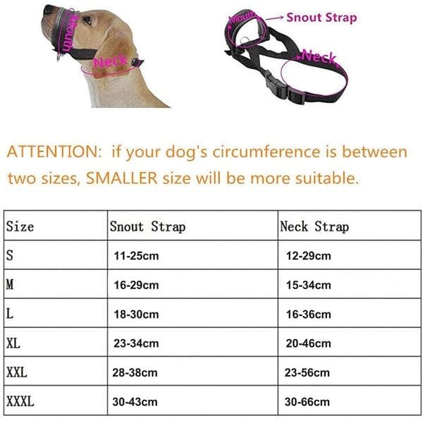 wxsp Dog Muzzle for Small, Medium, and Large Dogs, Durable and Adjustable Muzzle to Prevent Biting, Chewing, and Barking XL