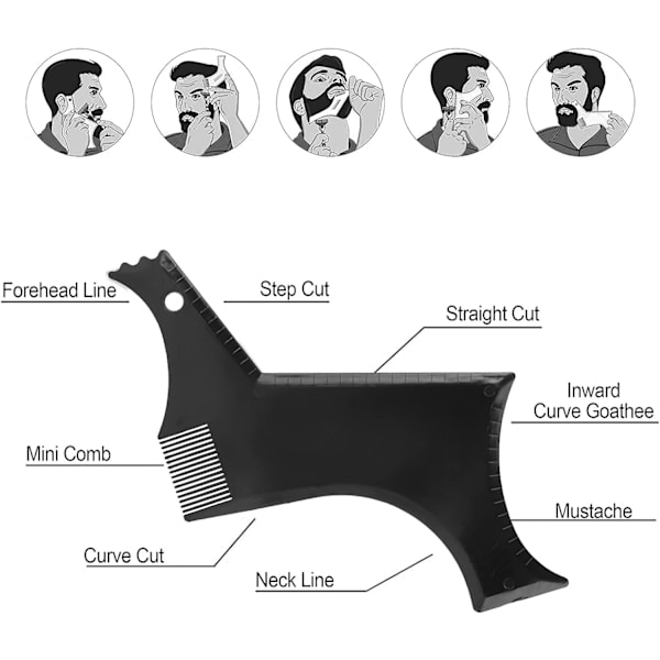 1 Beard Shaping & Styling Tool with Comb, Suitable for Men