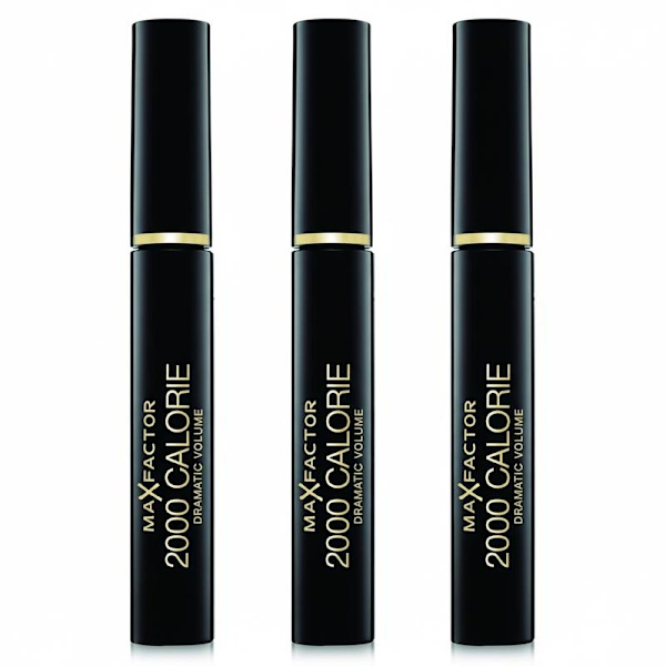 3-pak Max Factor Calorie Mascara 2000 Sort 9 ml Svart black