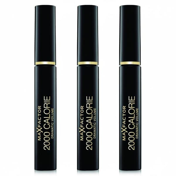 3-pakning Max Factor Calorie Mascara 2000 Black 9ml Svart black