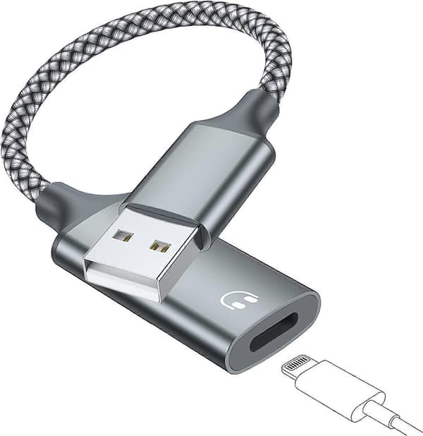 til Lightning Audio Adapterkabel USB 3.0 Han til Lightning Hun HiFi Audio Hovedtelefon Konverter Passer til USB A MacBook Computer PC Sup