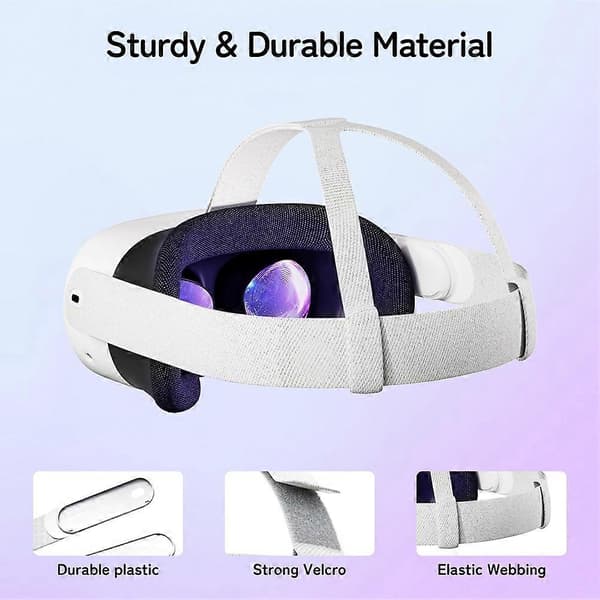 Hodebånd for Meta Quest 3 Hodebåndstropp for Oculus Quest 3/3S Hodeplagg VR Hodebåndstropp med 4 Joystick-hetter