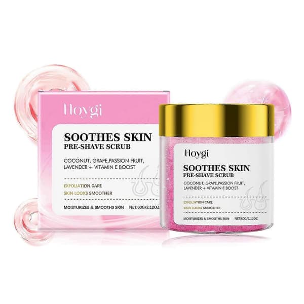 Før-barbering og før-hårfjerning scrub, 2 stk. skånsom rensende kropspleje scrub