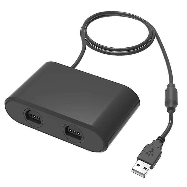 USB-adapterkonverter til Nintend 64, controlleradapter 2 porte Gamepad Gaming-konverter til Switch/OLED Model PC Window Black