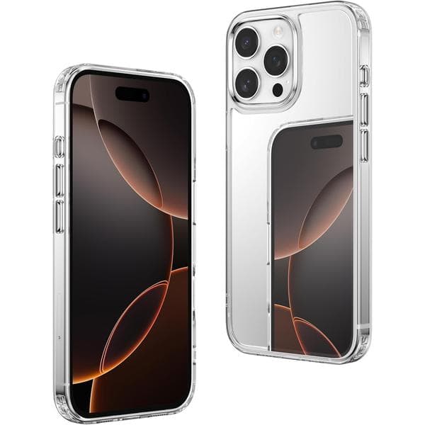 iPhone 13 Pro Max Case, Luxury Makeup Mirror Case Transparent Clear Back Soft TPU and Hard PC Slim Cover, Full Camera Protection Shockproof