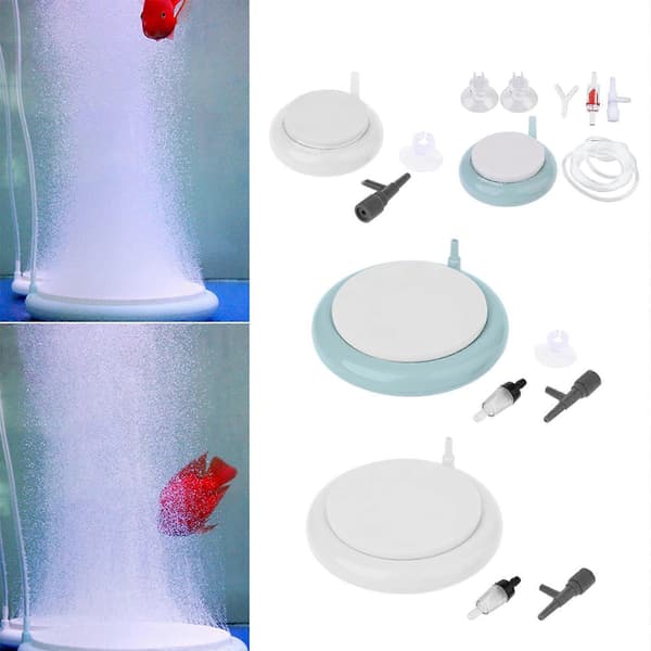 Akvarieluftsten Fisk för Tank Bubblare Luftsten Skiva Syrepump Diffusor S-50mm Green
