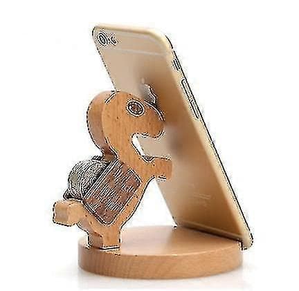 Stykke Træ Smartphoneholder, Dyretelefonholderplade Til Tablet Og Smartphone (pony)-YH