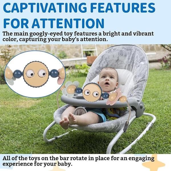 Legetøjsbøjle til babysitter - Googly Eyes legetøjsbøjle til barnevogn
