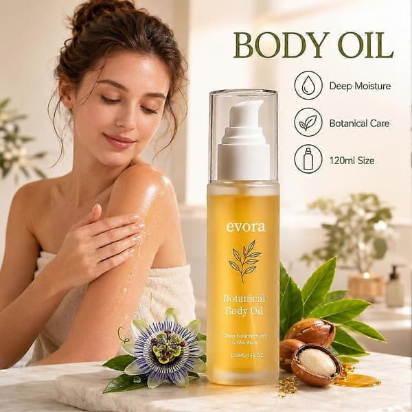 Botanisk kroppsolje for dyp næring og fuktighet - 120 ml