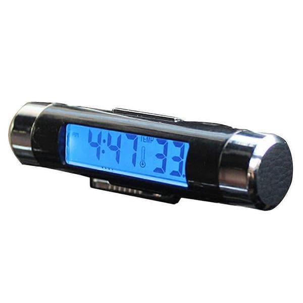 1 stk digital bilklokke svart