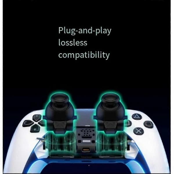 Til PS5 Controller TMR Joystick Stick Anti-Drift Plug Play Erstatning Tommelfinger Stick Modul Spiltilbehør Svart