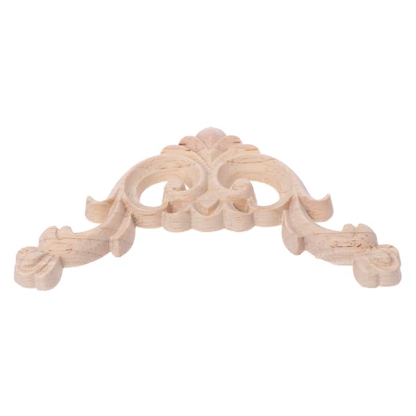 4 pcs/set Wood Carved Corner Onlay Applique Unpainted Frame Cabinet Cupboard Deca