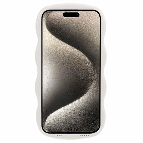 iPhone 15 Mobilskal Vågig Textur Beige