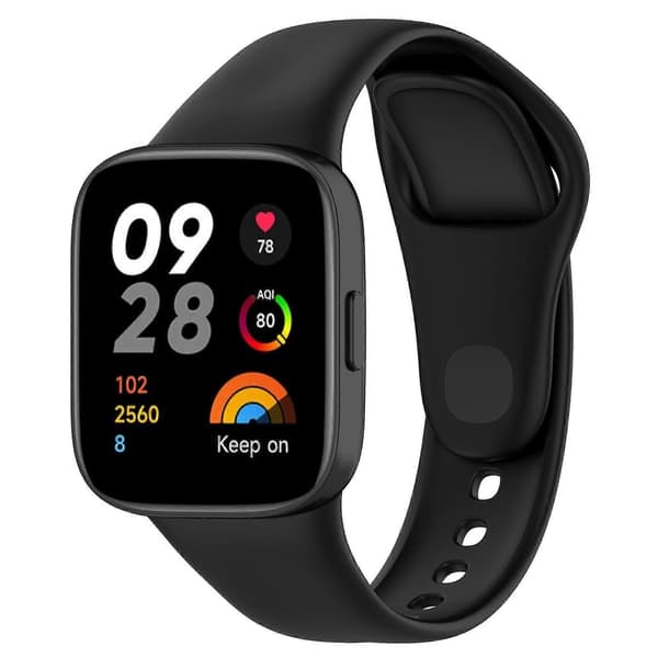 Silikonerem til Redmi Watch 3 Active / Watch 3 Lite Black