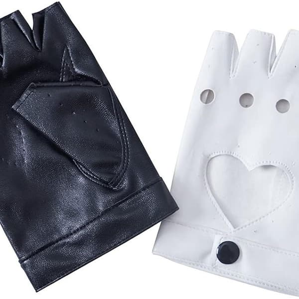 Danganronpa Hvid & Sort Monokuma Cosplay Halloween Handsker Cosplay Tilbehør KLB