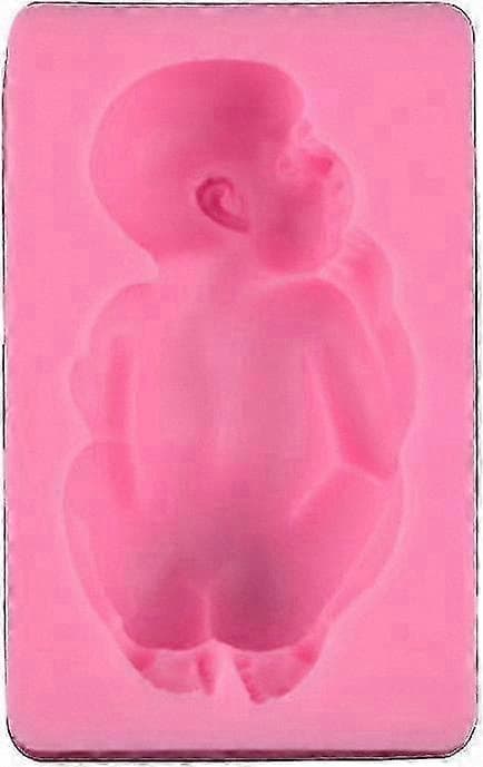 Kæmpe silikoneform til baby sovende kagepynt, 1 stk.