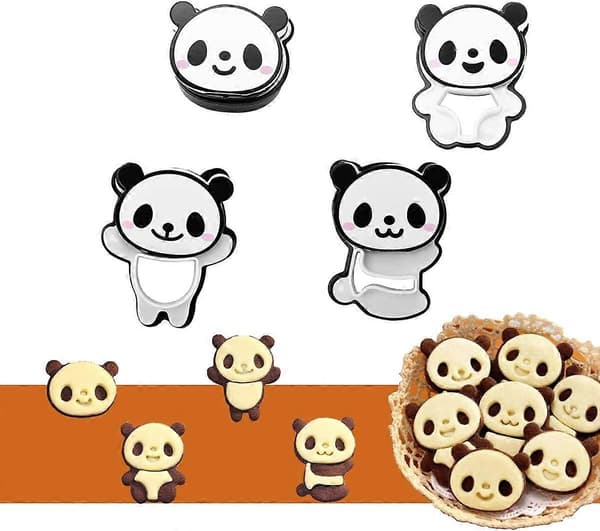 Rød panda risboldform DIY sandwichform kageform panda kiksform