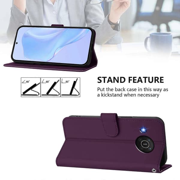 Ensfarget PU-deksel til Nokia X20 / X10 Violet