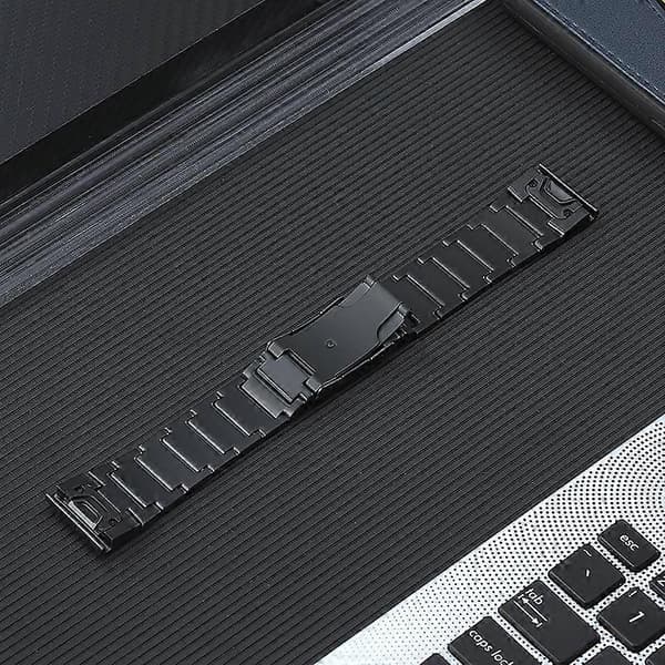 Titanium stålreim for Garmin Forerunner 965/955/945/935 Black