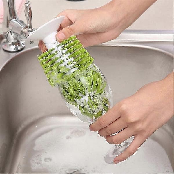Turtle brush with suction cup for cleaning turtle shells and removing algae in the aquarium [DB] green 1pc