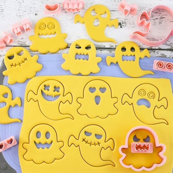 Halloween Spøgelsesforme 10 dele, Kageforme til DIY-fester Halloween, Mini kageforme til glasur