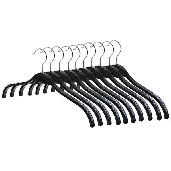 1 Set 10 Pcs Plastic Hangers Practical Simple Traceless Clothes Hangers