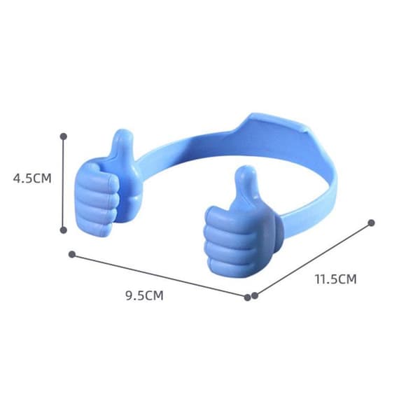 Thumbs Up Telefonholder, Justerbart Silikone Computerstativ, Bærbart Skrivebordsstativ kompatibelt med iPhone iPad Samsung P