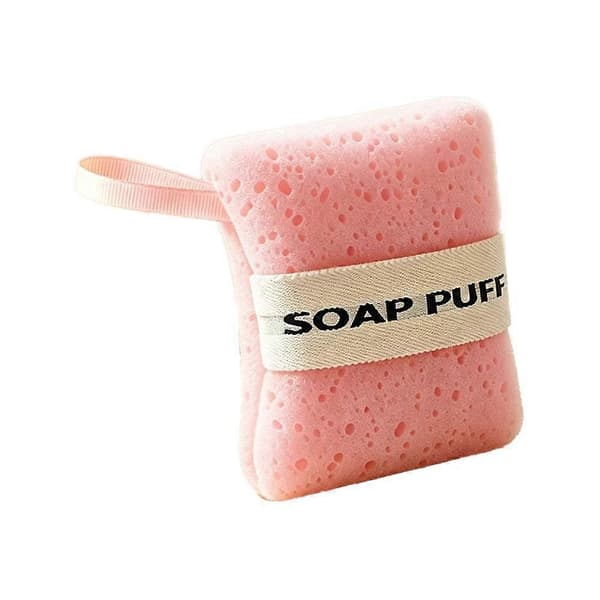 Såpepose Badesvamp Rik Skumgenerering Dobbel Funksjon Design pink