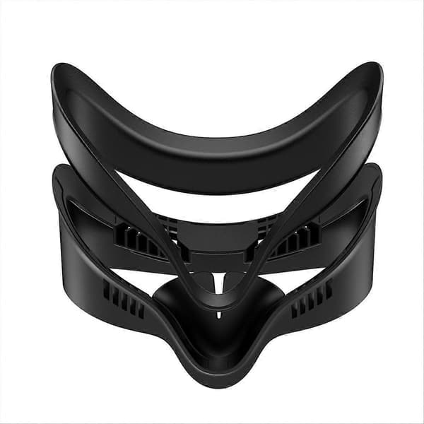 Ansigtsgrænseflade Ansigtsmaskeovertræk til Meta/Oculus Quest 3S tilbehør, Komfort PU-ansigt og is-silke bomuldspude