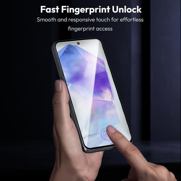 2-pack Samsung A55 Screen Protector - Tempered Glass | [Automatic Installation] - Bubble-Free Samsung A55