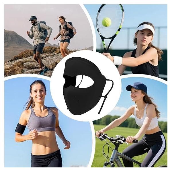 Sun Protection Mask - Cooling and Protective Screen, Specially Designed for Solariums - Unisex (D)