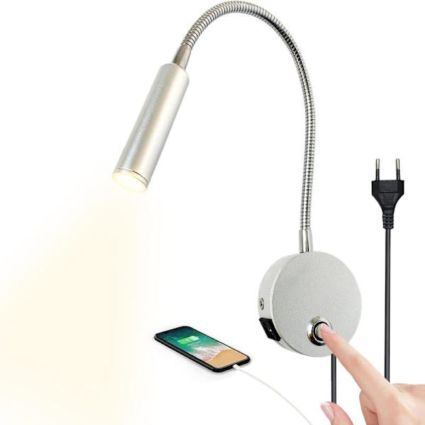 Dimmable Wall Mounted Reading Lamp LED Headboard Reading Light with